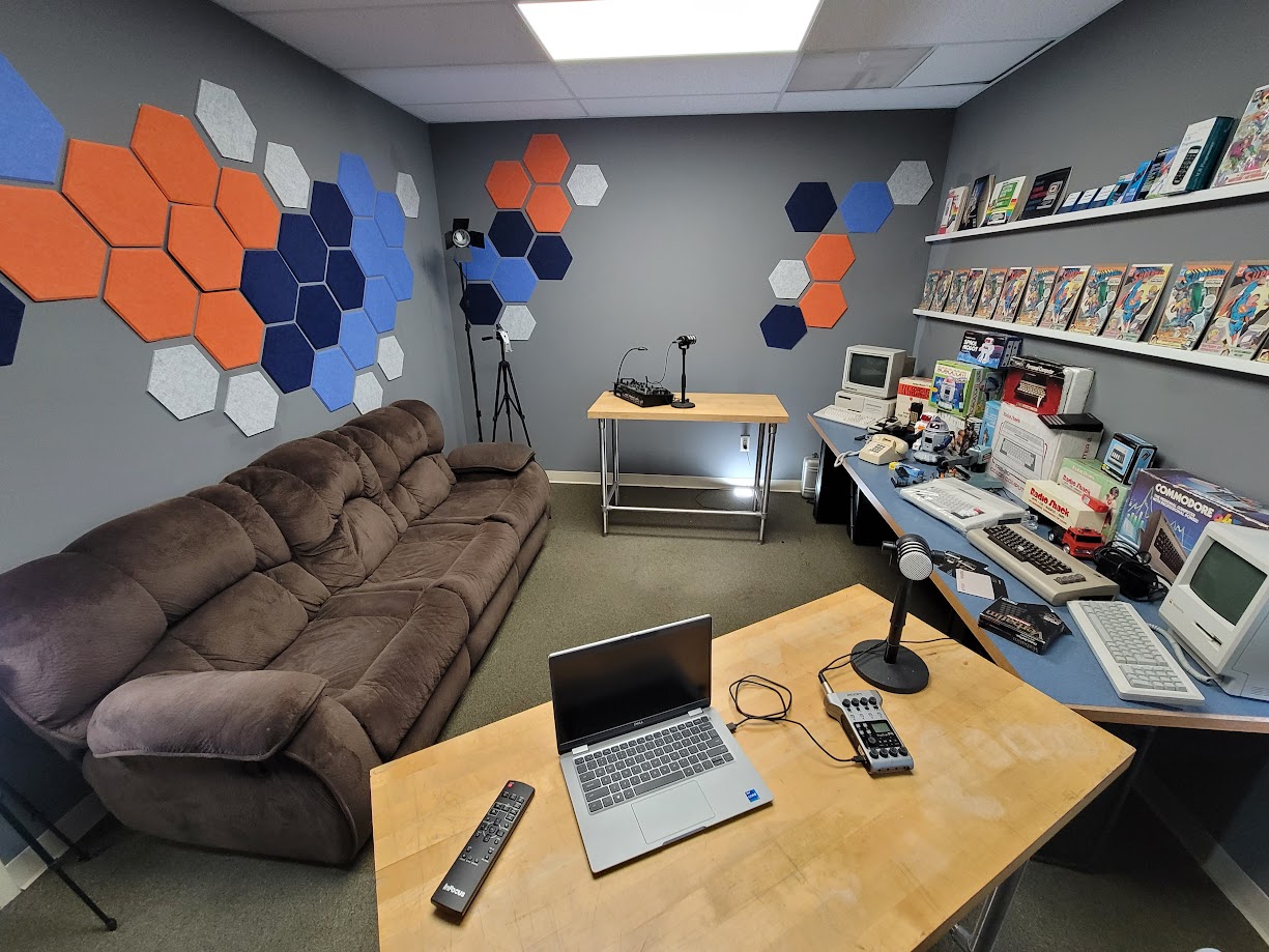 Podcast studio at the Tech Center